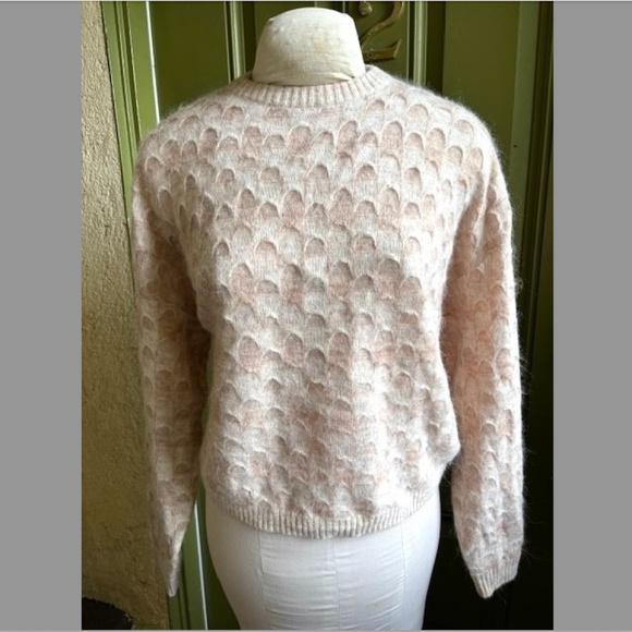 ZARA Alpaca/Wool Blend Scalloped Stitch Pullover Sweater NWOT/sz M - Picture 9 of 15